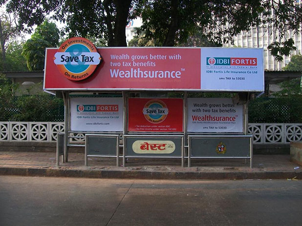Bus station branding